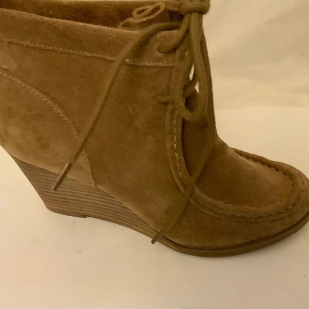 Lucky Brand Wedge Desert Boots Suede 6.5 ankle boots 36.5 EUR